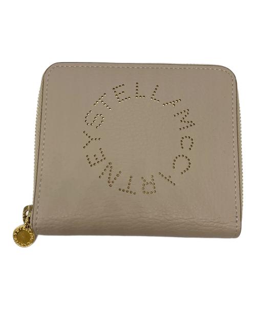 STELLA McCARTNEY（ステラマッカートニー）STELLA McCARTNEY (ステラマッカートニー) ラウンドファスナー財布　ラウンドファスナー パンチング ステラロゴ ベージュの古着・服飾アイテム