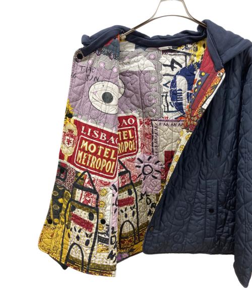 Desigual（デシグアル）Desigual (デシグアル) パッチワーク リバーシブル パデッドジャケット ネイビー サイズ:Sの古着・服飾アイテム