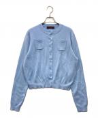 CABANキャバン）の古着「コットンカシミヤ クルーネックカーディガン」｜ブルー