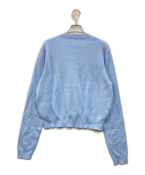 CABAN（キャバン）CABAN (キャバン) コットンカシミヤ クルーネックカーディガン ブルー サイズ:Ｓの古着・服飾アイテム