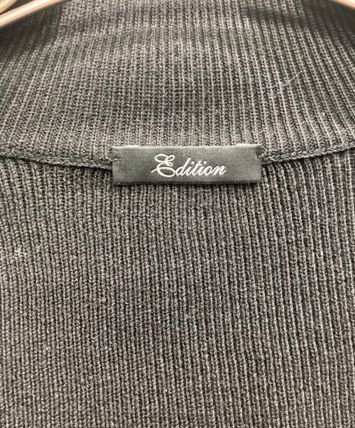 edition（エディション）edition (エディション) ドライバーズジップアップカーディガン ブラック サイズ:FREEの古着・服飾アイテム