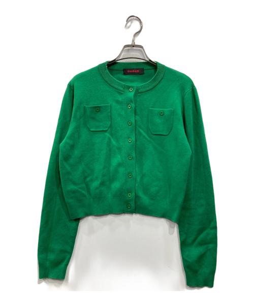 CABAN（キャバン）CABAN (キャバン) コットンカシミヤ クルーネックカーディガン グリーン サイズ:XSの古着・服飾アイテム