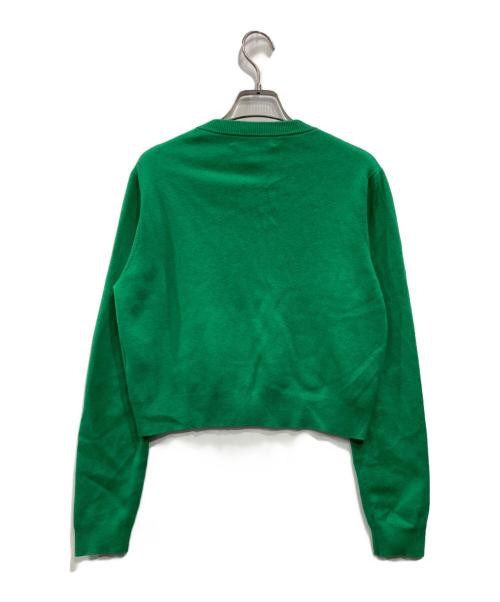 CABAN（キャバン）CABAN (キャバン) コットンカシミヤ クルーネックカーディガン グリーン サイズ:XSの古着・服飾アイテム