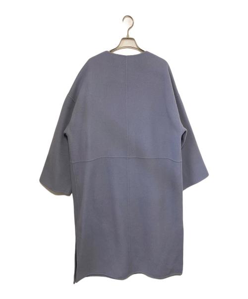 BLACK by moussy（ブラックバイマウジー）BLACK by moussy (ブラックバイマウジー) no collar rever coat ブルー サイズ:2の古着・服飾アイテム