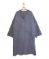 BLACK by moussy（ブラックバイマウジー）の古着「no collar rever coat」｜ブルー