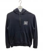 BURBERRYバーバリー）の古着「ラバーロゴフーディ」｜ブラック
