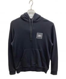 BURBERRY（バーバリー）の古着「ラバーロゴフーディ」｜ブラック