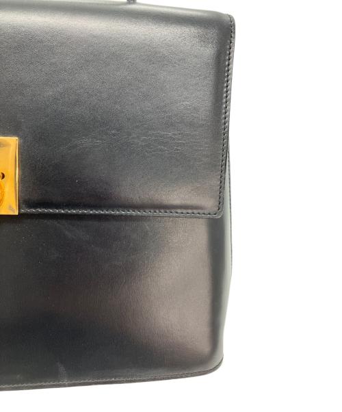 CELINE（セリーヌ）CELINE (セリーヌ) レザーハンドバッグ ブラックの古着・服飾アイテム