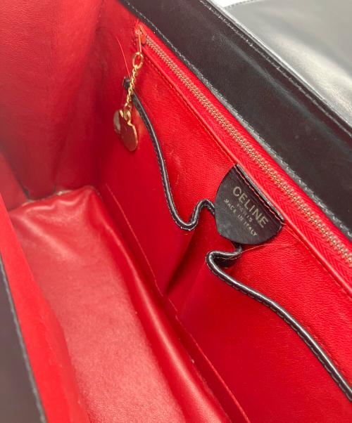 CELINE（セリーヌ）CELINE (セリーヌ) レザーハンドバッグ ブラックの古着・服飾アイテム