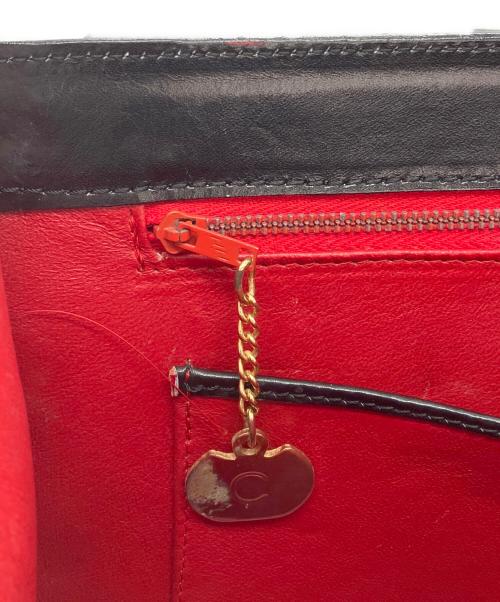 CELINE（セリーヌ）CELINE (セリーヌ) レザーハンドバッグ ブラックの古着・服飾アイテム