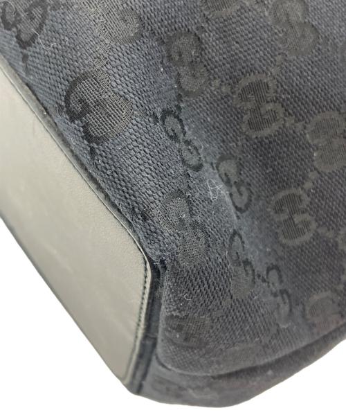 GUCCI（グッチ）GUCCI (グッチ) キャンバスハンドバッグ ブラックの古着・服飾アイテム
