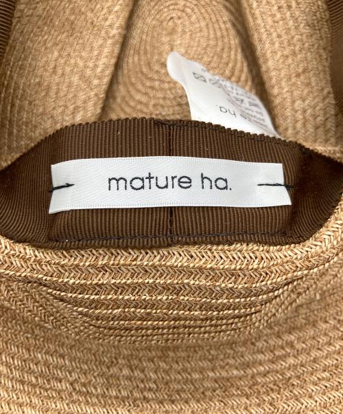 mature ha.（マチュアーハ）mature ha. (マチュアーハ) ペーパーブレードボックスハット ベージュの古着・服飾アイテム