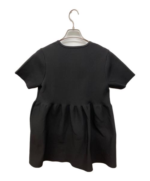 UNITED ARROWS（ユナイテッドアローズ）UNITED ARROWS (ユナイテッドアローズ) ペプラムショートスリーブニット ブラック サイズ:FREEの古着・服飾アイテム