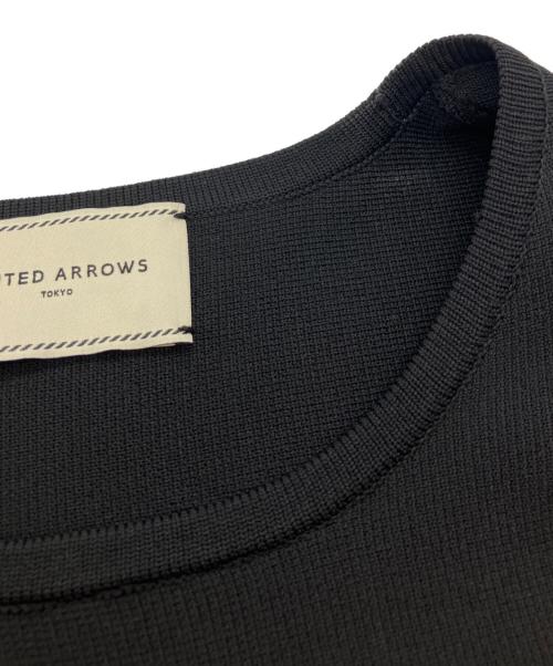 UNITED ARROWS（ユナイテッドアローズ）UNITED ARROWS (ユナイテッドアローズ) ペプラムショートスリーブニット ブラック サイズ:FREEの古着・服飾アイテム