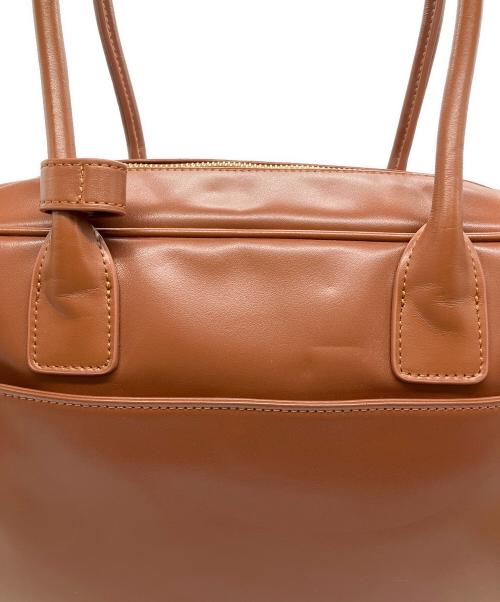 SIMYON（シミョン）SIMYON (シミョン) レザースクエアバッグ ブラウンの古着・服飾アイテム