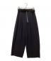 ENFOLD（エンフォルド）の古着「BELT WIDE-TROUSERS/ベルトワイドトラウザーズ」｜ネイビー