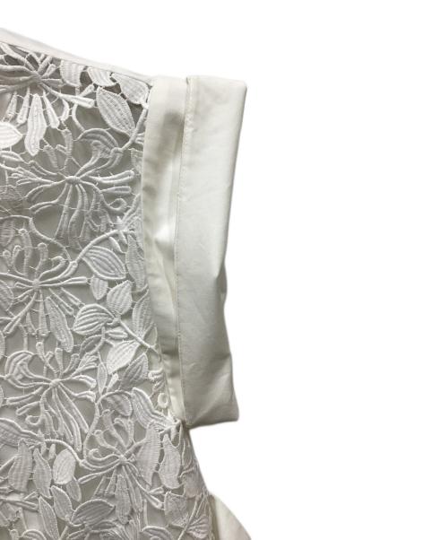 ADORE（アドーア）ADORE (アドーア) ハイカウントコットンワンピース ホワイト サイズ:38の古着・服飾アイテム