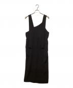 ENFOLDエンフォルド）の古着「STRAIGHT JUMPER-SKIRT(ストレートジャンパースカート)」｜ブラック