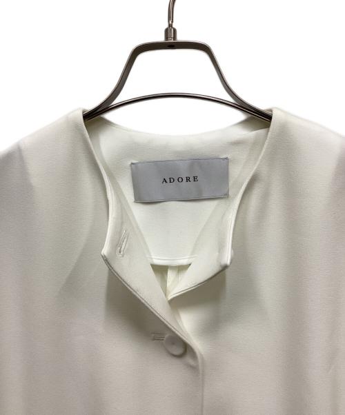 ADORE（アドーア）ADORE (アドーア) 2WAY ダブルクロスジャケット ホワイト サイズ:38の古着・服飾アイテム