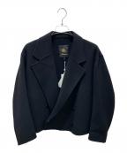 DRAWERドゥロワー）の古着「ウールカシミヤケヌキテイラードジャケット」｜ブラック