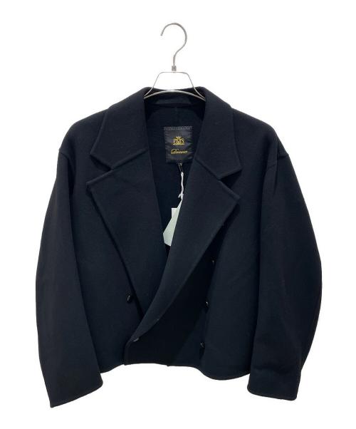 DRAWER（ドゥロワー）DRAWER (ドゥロワー) ウールカシミヤケヌキテイラードジャケット ブラック サイズ:38の古着・服飾アイテム