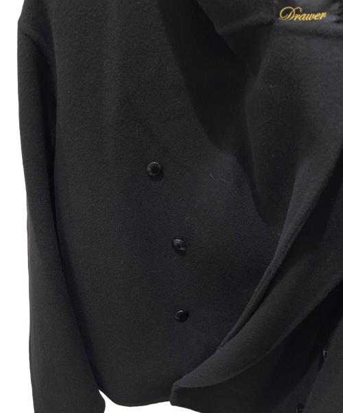 DRAWER（ドゥロワー）DRAWER (ドゥロワー) ウールカシミヤケヌキテイラードジャケット ブラック サイズ:38の古着・服飾アイテム