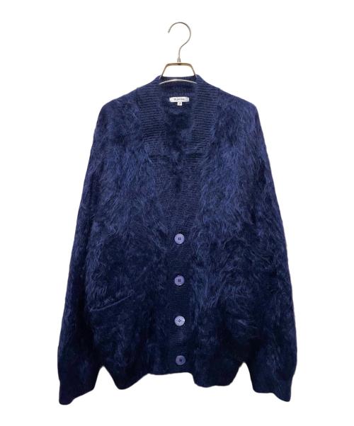 BLAMINK（ブラミンク）BLAMINK (ブラミンク) カシミヤファー7GVネックカーディガン ネイビー サイズ:38の古着・服飾アイテム
