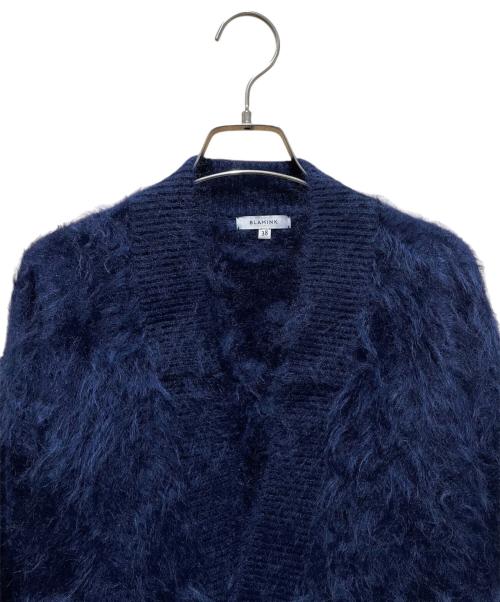 BLAMINK（ブラミンク）BLAMINK (ブラミンク) カシミヤファー7GVネックカーディガン ネイビー サイズ:38の古着・服飾アイテム