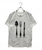 MM6 Maison Margielaエムエムシックスメゾンマルジェラ）の古着「グラフィック プリントTシャツ」｜ホワイト
