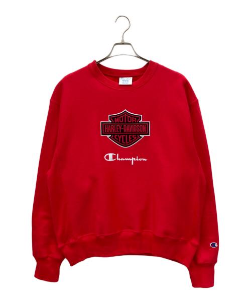 HARLEY-DAVIDSON（ハーレーダビッドソン）HARLEY-DAVIDSON (ハーレーダビッドソン) Champion REVERSE WEAVE (チャンピオン リバース ウィーブ) スウェット レッド サイズ:Ｍ 未使用品の古着・服飾アイテム