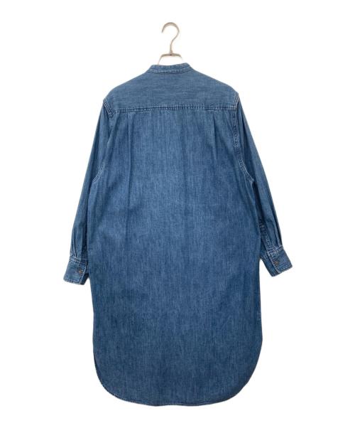 MACPHEE（マカフィー）MACPHEE (マカフィー) コットンデニムスタンドネックシャツワンピース インディゴ サイズ:36の古着・服飾アイテム