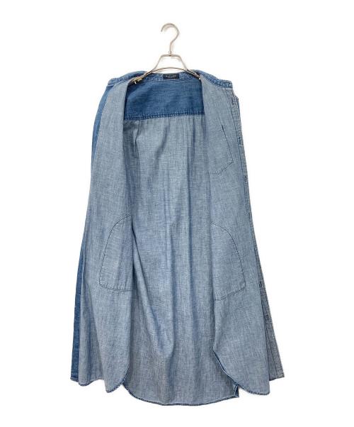 MACPHEE（マカフィー）MACPHEE (マカフィー) コットンデニムスタンドネックシャツワンピース インディゴ サイズ:36の古着・服飾アイテム