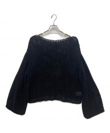 edition（エディション）の古着「MERCERIZE LILYYARN コットンローゲージニットプルオーバー」｜ブラック