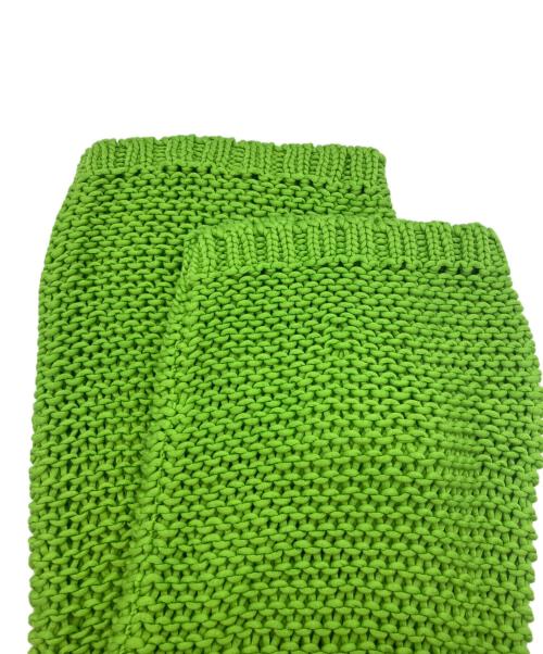 edition（エディション）edition (エディション) MERCERIZE LILYYARN コットンローゲージニットプルオーバー 黄緑 サイズ:FREE 未使用品の古着・服飾アイテム