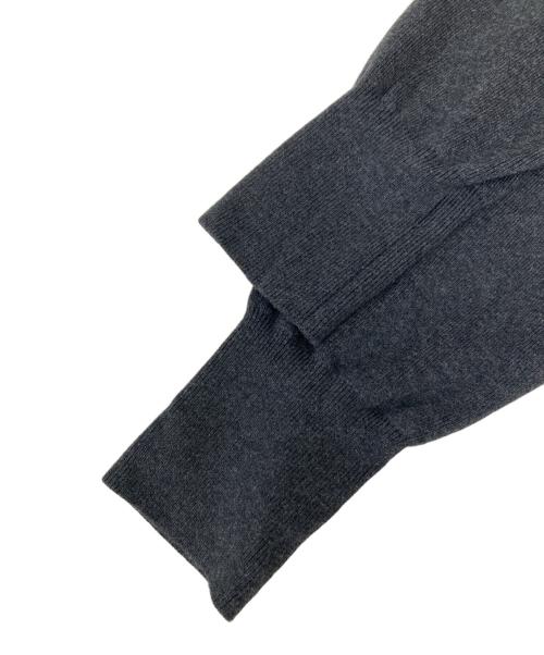 CABAN（キャバン）CABaN (キャバン) コットンカシミヤ バイカラークルーネックカーディガン グレー サイズ:FREEの古着・服飾アイテム