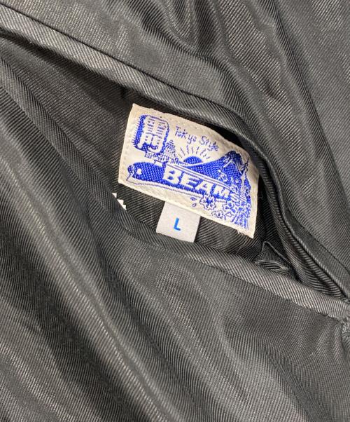 BEAMS（ビームス）BEAMS (ビームス) TAILOR TOYO (テーラー東洋) アセテート スカジャン/コラボスカジャン ブラック サイズ:Lの古着・服飾アイテム