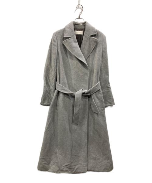 VALENTINO ROMA（ヴァレンティノ ローマ）VALENTINO ROMA (ヴァレンティノ ローマ) ウールロングコート グレー サイズ:40の古着・服飾アイテム