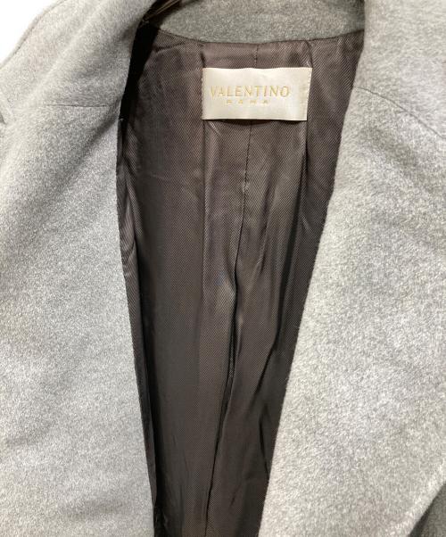 VALENTINO ROMA（ヴァレンティノ ローマ）VALENTINO ROMA (ヴァレンティノ ローマ) ウールロングコート グレー サイズ:40の古着・服飾アイテム