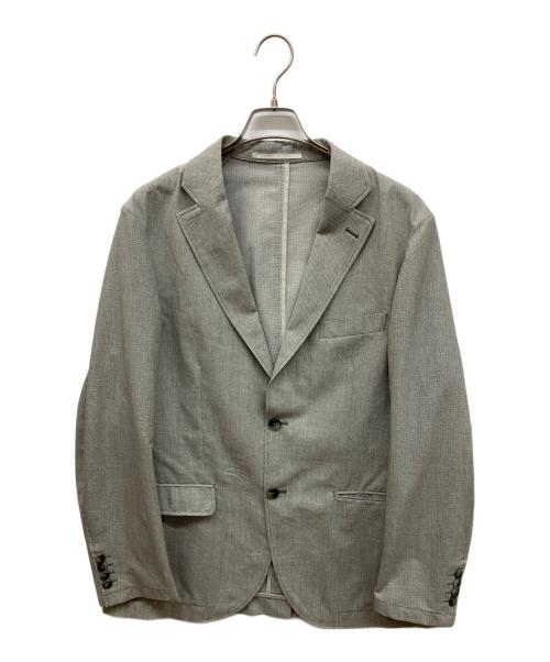 CROWDED CLOSET（クラウデッドクローゼット）CROWDED CLOSET (クラウデッドクローゼット) プリントテーラードジャケット グレー サイズ:4の古着・服飾アイテム