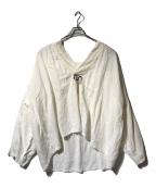 KAPITALキャピタル）の古着「リネンキャンバス KENKAシャツ」｜ホワイト