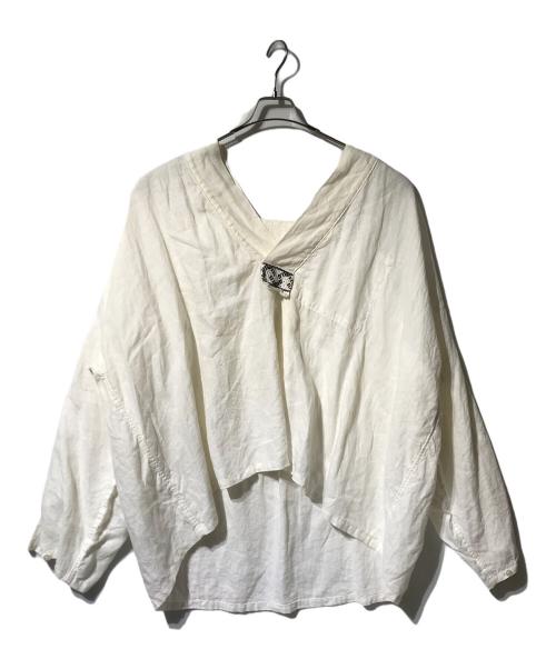 KAPITAL（キャピタル）KAPITAL (キャピタル) リネンキャンバス KENKAシャツ ホワイト サイズ:3の古着・服飾アイテム