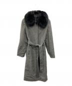 LAVITAラ・ヴィータ）の古着「襟ファーコート」｜グレー