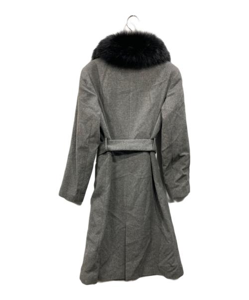 LAVITA（ラ・ヴィータ）LAVITA (ラ・ヴィータ) 襟ファーコート グレー サイズ:Mの古着・服飾アイテム