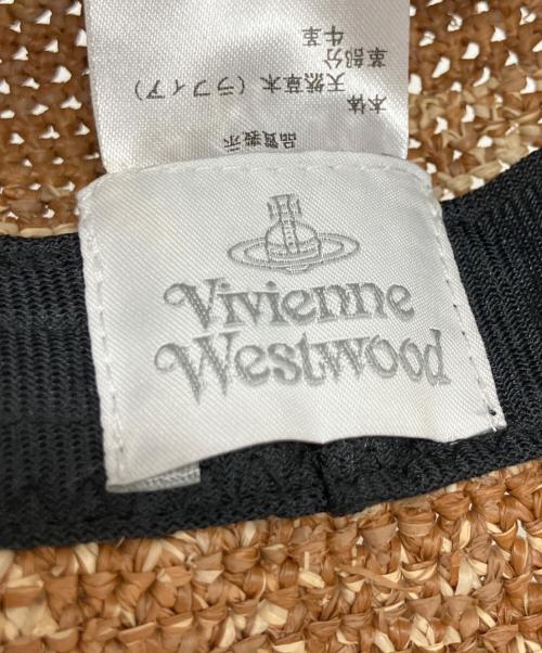 Vivienne Westwood（ヴィヴィアンウエストウッド）Vivienne Westwood (ヴィヴィアンウエストウッド) ラフィアハット ブラウン サイズ:S~Mの古着・服飾アイテム
