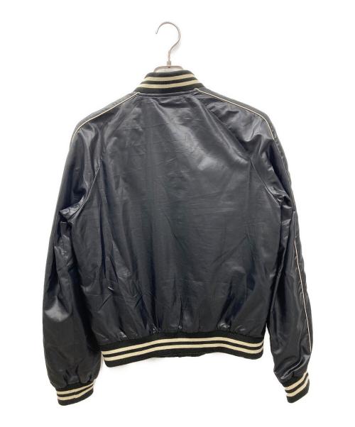 CELINE（セリーヌ）CELINE (セリーヌ) カレッジテディジャケット/College Teddy Jacket ブラック×ブラウン サイズ:Sの古着・服飾アイテム