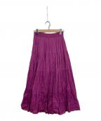 UNITED ARROWS TOKYOユナイテッドアローズトウキョウ）の古着「コットン ティアード マキシスカート」｜パープル