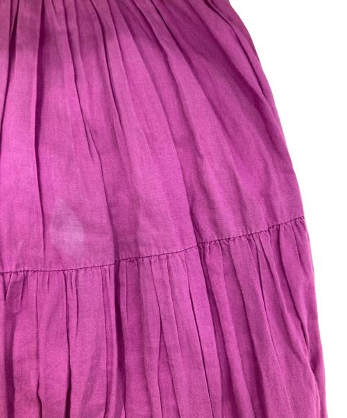 UNITED ARROWS TOKYO（ユナイテッドアローズトウキョウ）UNITED ARROWS TOKYO (ユナイテッドアローズトウキョウ) コットン ティアード マキシスカート パープル サイズ:36の古着・服飾アイテム