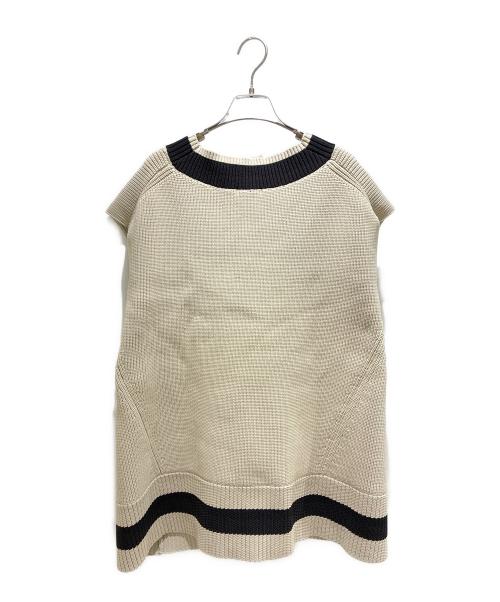 LE PHIL（ル フィル）LE PHIL (ル フィル) スポンディッシュラインニットジレ ベージュ サイズ:Fの古着・服飾アイテム