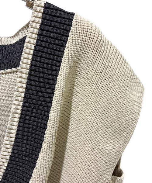 LE PHIL（ル フィル）LE PHIL (ル フィル) スポンディッシュラインニットジレ ベージュ サイズ:Fの古着・服飾アイテム