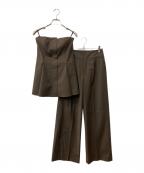 ANAYIアナイ）の古着「ビスチェ・パンツセット」｜ブラウン